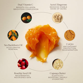Dual Vitamin C and Coq10 Face Balm Boosts Collagen