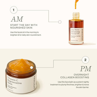 Apoterra's Holy Grail Duo nourishes skin during the day while boosting collagen overnight benefits