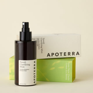 Neroli Clarifying Mist by Apoterra next to its green box