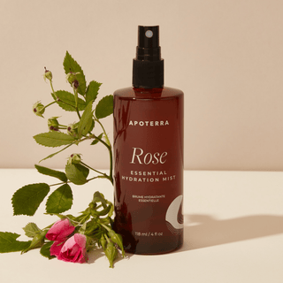 Apoterra Rose Essential Hydration Mist with rose sprig