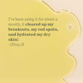 Vetiver Oil Cleanser cleared skin and red spots