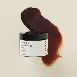 Hibiscus Exfoliating Mud Mask by Apoterra main product image in amber jar showing rich, luxurious texture