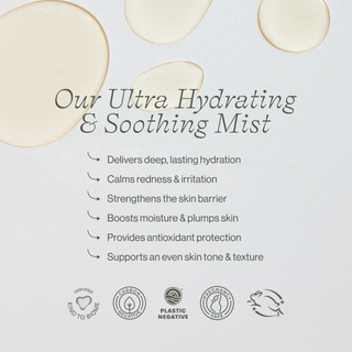 Apoterra Essential Hydration soothing mist calms redness, strengthens skin barrier, and support even skin tone