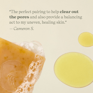 Apoterra Brightening Double Cleanse Duo customer review clear our pores and balances uneven skin tone while soothing skin.