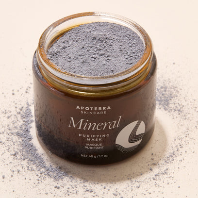 Charcoal Mineral Purifying Mask by Apoterra activated charcoal powder texture