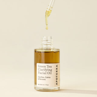 Green Tea Clarifying Facial Oil for Acne and Blemish Support by Apoterra. 