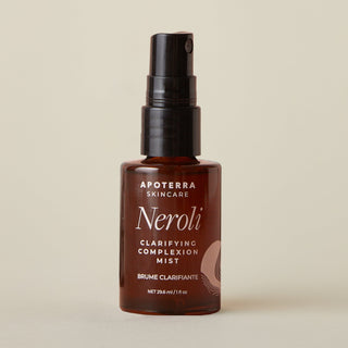Neroli Clarifying Complexion Mist travel size bottle for easy on the go use