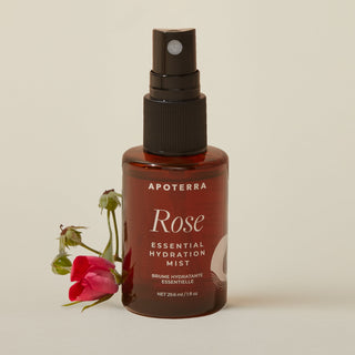 Apoterra Rose Essential Hydration Mist travel size bottle hero image